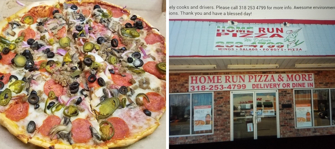 Home Run Pizza Menu